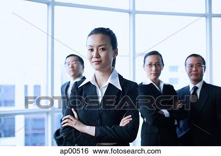 Group of executives, looking at camera, portrait View Large Photo Image Stock Photograph - Group of executives, looking at camera, portrait. Fotosearch