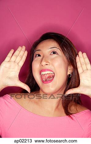 Woman shouting View Large Photo Image Stock Image - Woman shouting . Fotosearch