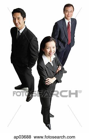 Business people looking at camera View Large Photo Image Stock Photo - Business people looking at camera . Fotosearch