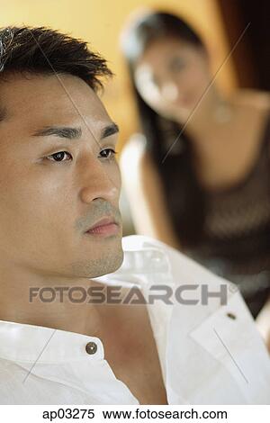 Stock Photography - Man looking away, portrait . Fotosearch