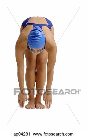 Young woman in swimwear bending over, preparing to dive View Large Photo Image Stock Image - Young woman in swimwear bending over, preparing to dive. Fotosearch