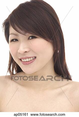 Stock Image - Head shot of woman. Fotosearch