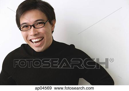 Stock Photo - Man in black turtleneck. Fotosearch