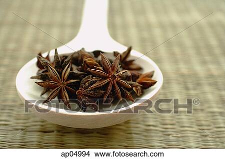 Star Anise in spoon, still life View Large Photo Image Picture - Star Anise in spoon, still life. Fotosearch