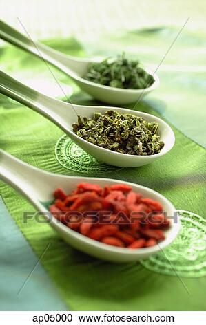 Still life of 3 Chinese soup spoons with spices View Large Photo Image Stock Image - Still life of 3 Chinese soup spoons with spices. Fotosearch