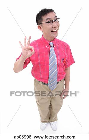 Man making Ok hand sign, portrait View Large Photo Image Stock Photograph - Man making Ok hand sign, portrait. Fotosearch