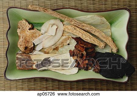Plate of Chinese medicinal herbs, close-up View Large Photo Image Stock Photograph - Plate of Chinese medicinal herbs, close-up. Fotosearch