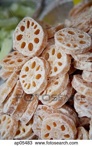 Stock Image - Still life, preserved lotus pods. Fotosearch