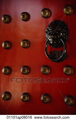 Brass lion head door knocker at temple View Large Photo Image Stock Photograph - Brass lion head door knocker at temple. Fotosearch