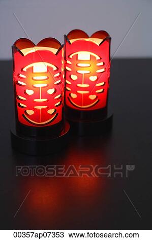 Pair of illuminated Chinese Lamps with the text - Double Happiness View Large Photo Image Stock Image - Pair of illuminated Chinese Lamps with the text - Double Happiness. Fotosearch