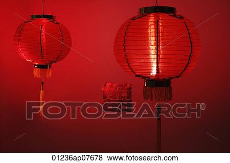 Red Chinese lanterns View Large Photo Image Stock Photo - Red Chinese lanterns. Fotosearch