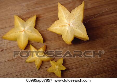 Sliced star fruit View Large Photo Image Stock Photo - Sliced star fruit. Fotosearch