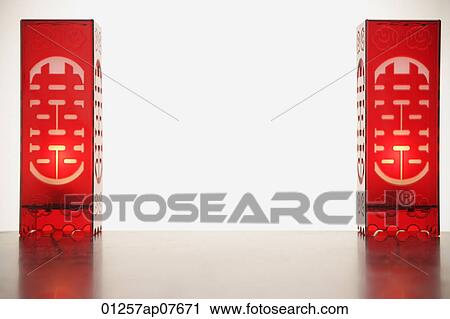 Two red lamps with candles View Large Photo Image Stock Image - Two red lamps with candles. Fotosearch