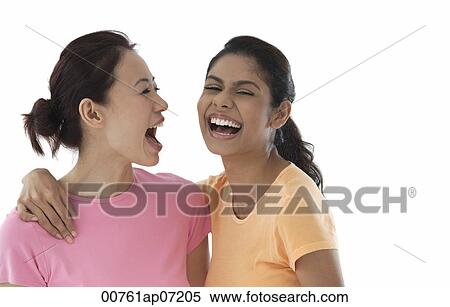 Two women laughing View Large Photo Image Stock Photography - Two women laughing. Fotosearch