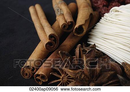 Cinnamon sticks, star anise and noodles View Large Photo Image Stock Photograph - Cinnamon sticks, star anise and noodles. Fotosearch