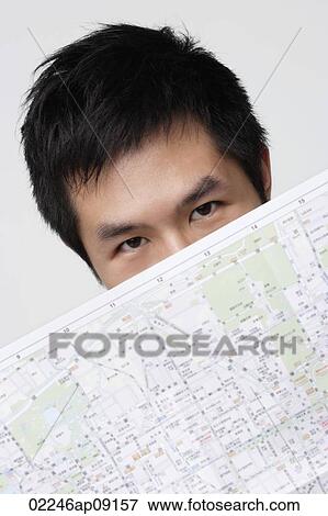 Man with map View Large Photo Image Stock Photo - Man with map. Fotosearch