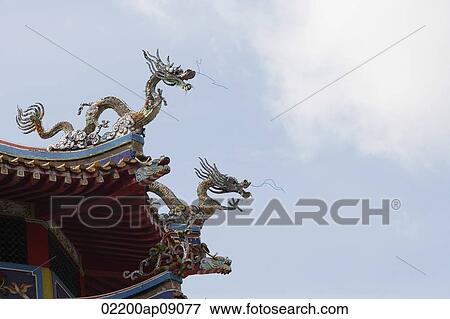 Rooftop of Chinese building View Large Photo Image Stock Photo - Rooftop of Chinese building. Fotosearch