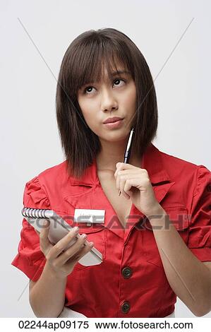 Waitress taking order View Large Photo Image Stock Photography - Waitress taking order. Fotosearch