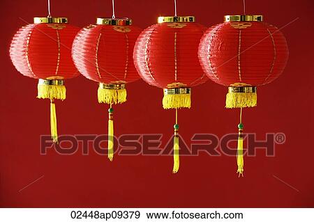 Still life of a row of red lanterns View Large Photo Image Stock Photo - Still life of a row of red lanterns. Fotosearch