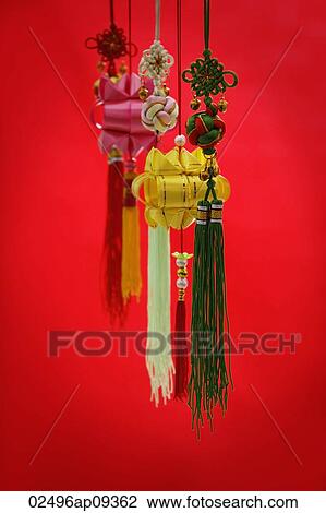 Stock Image - Still life of Chinese New Year decorations. Fotosearch