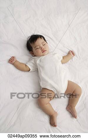 Top view of sleeping baby View Large Photo Image Stock Photography - Top view of sleeping baby. Fotosearch