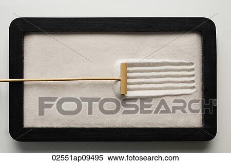 zen sand garden with rake View Large Photo Image Stock Photography - zen sand garden with rake. Fotosearch