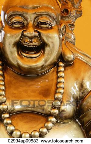 Bronze statue of Happy Buddha View Large Photo Image Stock Image - Bronze statue of Happy Buddha. Fotosearch