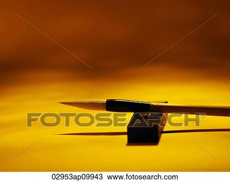 Stock Image - Chinese calligraphy brush. Fotosearch
