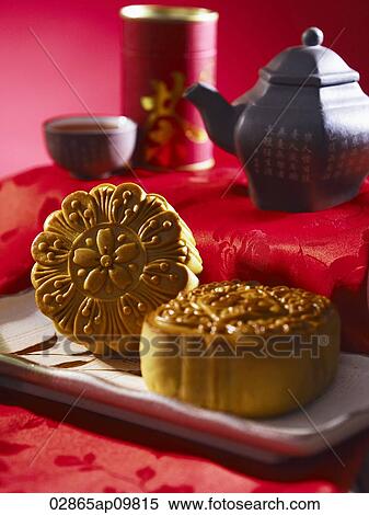 Chinese tea and moon cakes View Large Photo Image Stock Photography - Chinese tea and moon cakes. Fotosearch