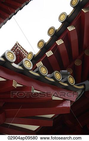 Detail of roof top of Buddhist Temple View Large Photo Image Stock Image - Detail of roof top of Buddhist Temple. Fotosearch