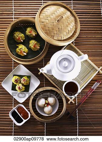 dim sum meal with tea View Large Photo Image Stock Photo - dim sum meal with tea. Fotosearch