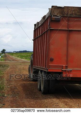 pickup truck on rice field View Large Photo Image Stock Image - pickup truck on rice field. Fotosearch