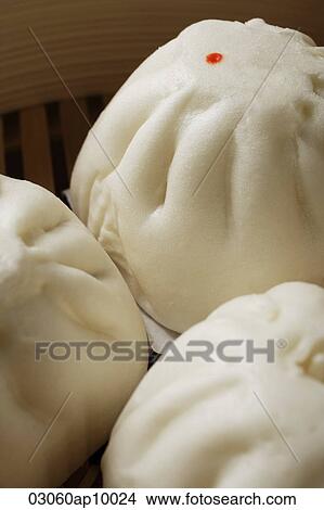 close up of steamed buns, (bao) View Large Photo Image Picture - close up of steamed buns, (bao). Fotosearch