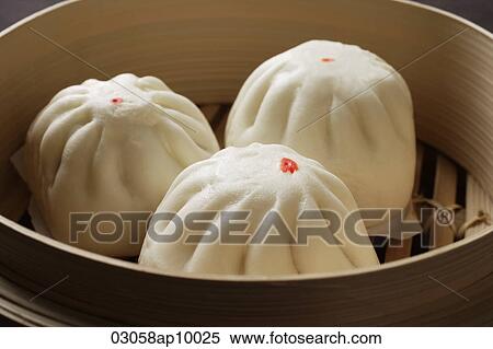 Close up of steamed buns, (bao) View Large Photo Image Stock Photography - Close up of steamed buns, (bao). Fotosearch