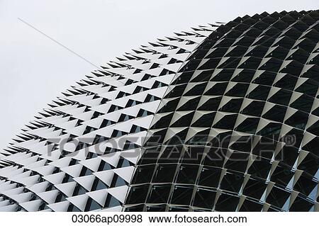 Stock Photo - Close up of the Esplanade Theater roof, Singapore.. Fotosearch