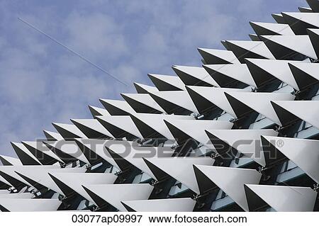 Stock Photo - Close up of the Esplanade Theater roof, Singapore.. Fotosearch