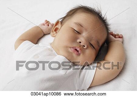 Closeup of sleeping baby. View Large Photo Image Stock Photograph - Closeup of sleeping baby.. Fotosearch