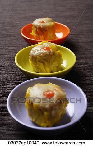 dim sum on colored plates View Large Photo Image Stock Image - dim sum on colored plates. Fotosearch