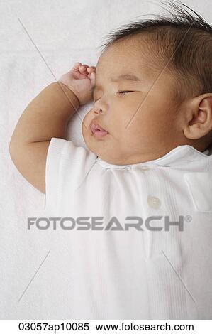 Head shot of sleeping baby. View Large Photo Image Stock Photography - Head shot of sleeping baby.. Fotosearch