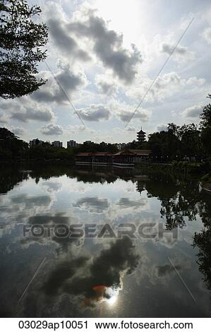 pagoda overlooking lake View Large Photo Image Stock Image - pagoda overlooking lake. Fotosearch
