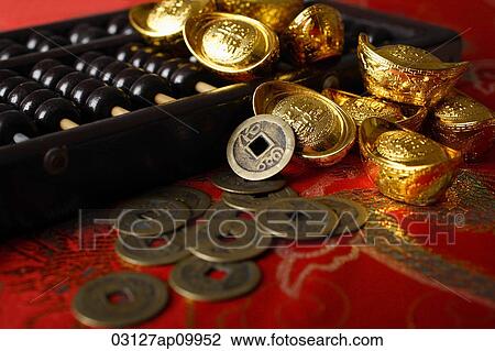 Still life of old Chinese money and abacus. View Large Photo Image Stock Image - Still life of old Chinese money and abacus.. Fotosearch