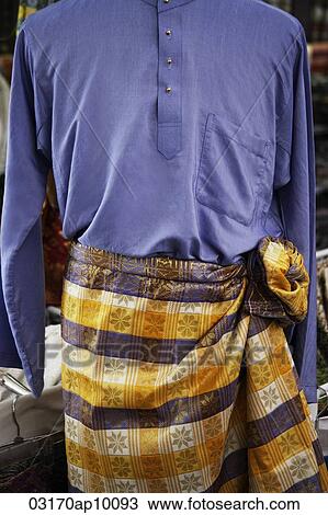 Closeup of baju melayu, traditional Malay attire for men. View Large Photo Image Stock Image - Closeup of baju melayu, traditional Malay attire for men.. Fotosearch