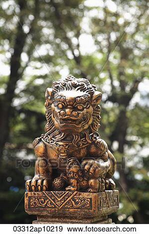 Bronze lion statue View Large Photo Image Stock Photo - Bronze lion statue. Fotosearch