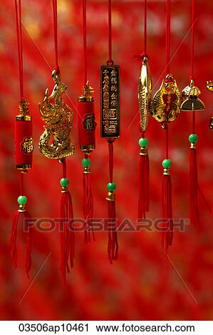 Chinese New Year decorations View Large Photo Image Stock Image - Chinese New Year decorations. Fotosearch
