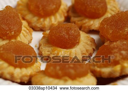 Pineapple tarts on plate. View Large Photo Image Picture - Pineapple tarts on plate.. Fotosearch