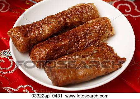 Spring rolls on plate View Large Photo Image Stock Image - Spring rolls on plate. Fotosearch