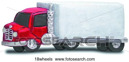 Clip Art - 18 Wheeler. Fotosearch