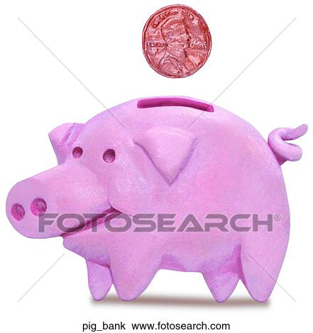 Piggy Bank View Large Clip Art Graphic Clipart - Piggy Bank. Fotosearch