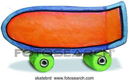 Skateboard View Large Clip Art Graphic Clipart - Skateboard. Fotosearch