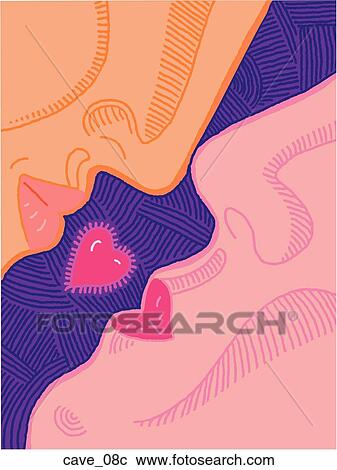 Clipart - Kiss. Fotosearch